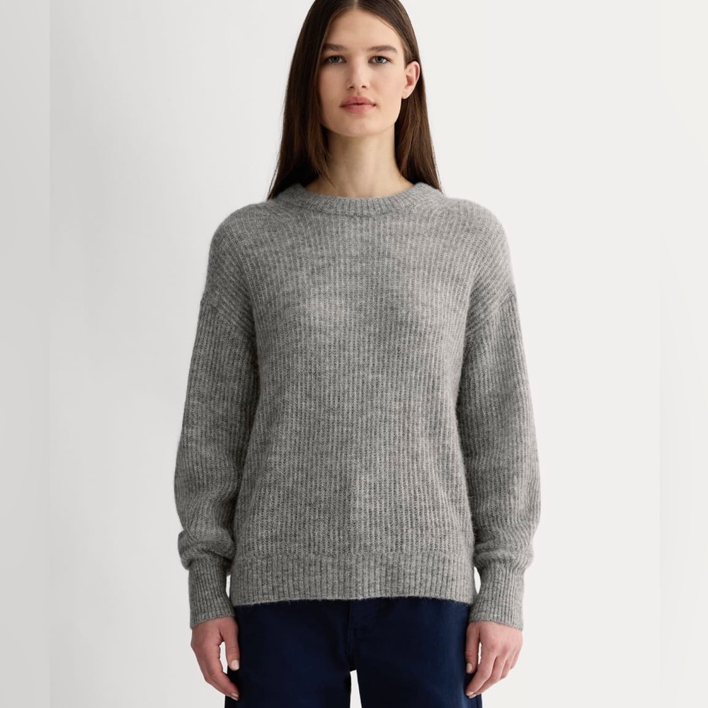 Everlane ||‎ Alpaca Cocoon Crew Neck Sweater Gray Medium